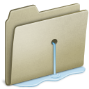Lightbrown Water leak icon